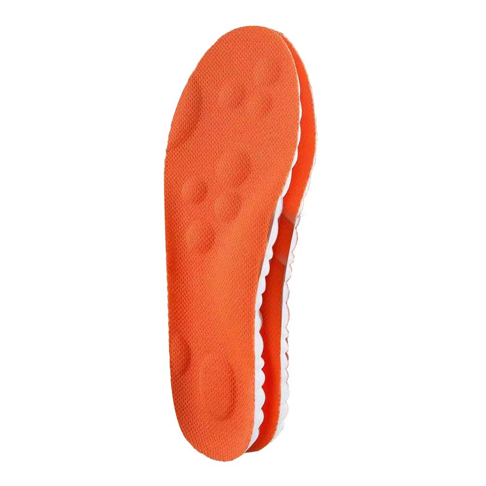 LOIJMK 4D Cloud Technology Winter Insoles, Unisex, Memory Foam and PU, Orange, Size 45