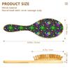 Wooden Paddle Hair Brush, Natural Hair Brush for Hair Growth view 3