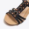 TFYSFSHN Heeled Sandals, 5 cm Heel, PU Upper and Sole, Outdoor Beach, Trekking and Travel (Size 410 UK) (Black, UK 7 | US 9) view 2