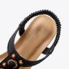 TFYSFSHN Heeled Sandals, 5 cm Heel, PU Upper and Sole, Outdoor Beach, Trekking and Travel (Size 410 UK) (Black, UK 7 | US 9) view 4