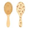 Wooden Hair Brush, Wooden Paddle Brush, Rabbit Pattern view 2