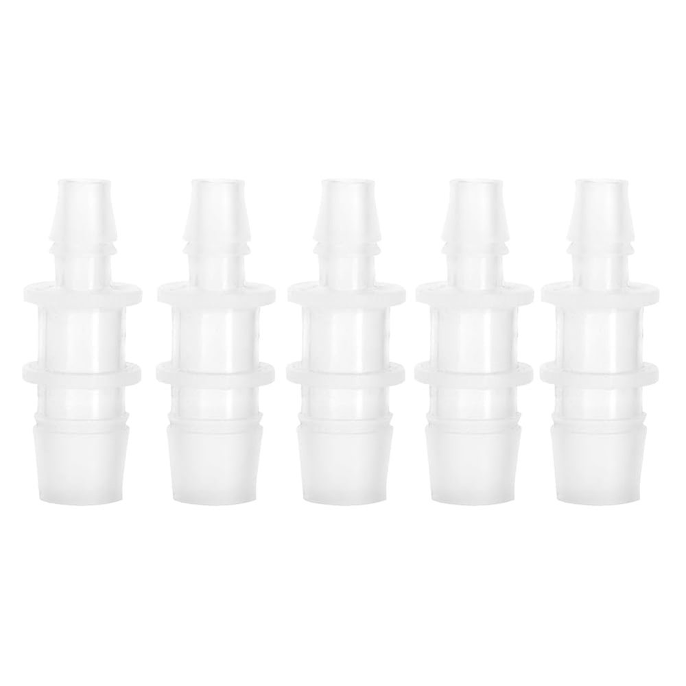 QANYEGN Aquarium Connector, Plastic Adapter with Variable Diameter, Straight Air Pump Hose Connector, 8 mm/16 mm Interchangeable, 5-Pack