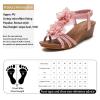 TFYSFSHN Women's Heeled Sandals, Double Strap, Faux Leather, 5 cm (1.9 in) Heel, for Weddings, Summer, Beach (Pink, UK 8 | US 10) view 3