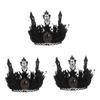 Beavorty 3-Piece Vintage Black Lace Gothic Tiaras for Women view 2
