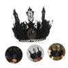 Beavorty 3-Piece Vintage Black Lace Gothic Tiaras for Women view 3