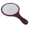 FRCOLOR Retro Handheld Makeup Mirror with Wooden Handle view 1