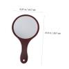 FRCOLOR Retro Handheld Makeup Mirror with Wooden Handle view 4