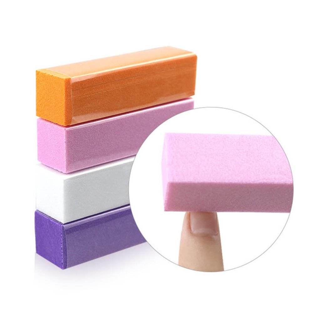 WOONEKY Elastic Sponge Nail Art Brush Set with Cleaning Brush