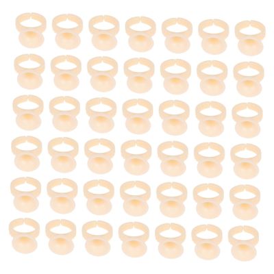 Mikinona Silicone Pigment Ring Glue Cups, 200 Pieces, Beige