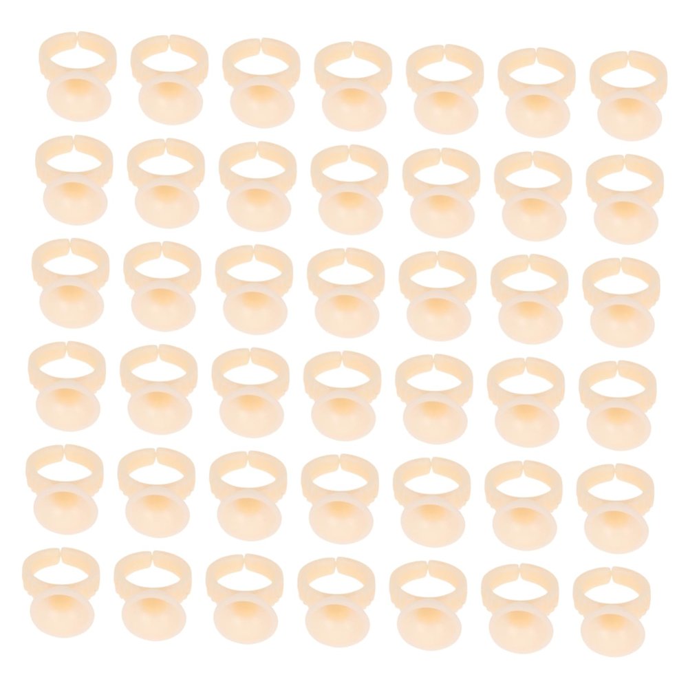Mikinona Silicone Pigment Ring Glue Cups, 200 Pieces, Beige