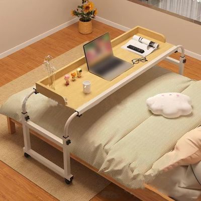 ELIKBH Height-Adjustable Overbed Table with Wheels