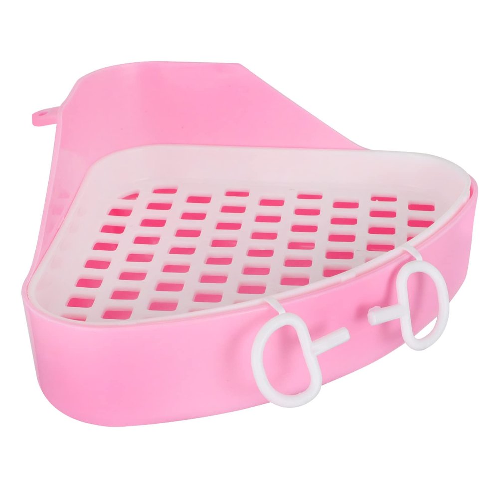 VILLFUL Triangular Litter Box for Guinea Pigs and Chinchillas, Durable Plastic