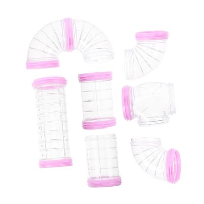 BESPORTBLE DIY Pink Plastic Hamster Maze with Reinforced Tunnel Exit