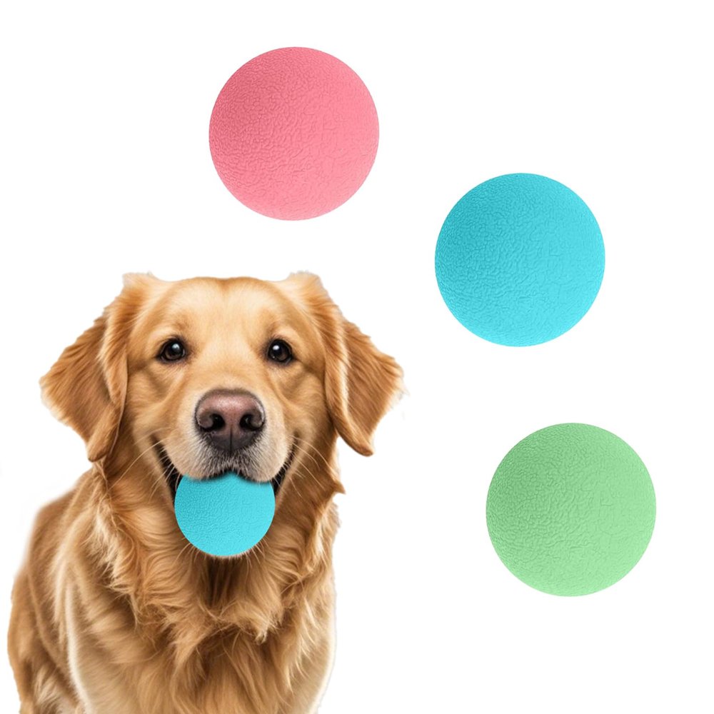 Dog Ball Set - 3 Durable Rubber Balls