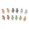 12-Piece Alloy Snake Nail Charms for Acrylic Nails view 1