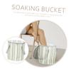 Large Green Foldable Travel Foot Bath Tub with Zipper view 2