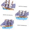 Wooden Sailboat Cake Decoration for Graduation view 2