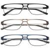 MODFANS 3-Pack Men's Blue-Light-Filtering Reading Glasses view 2