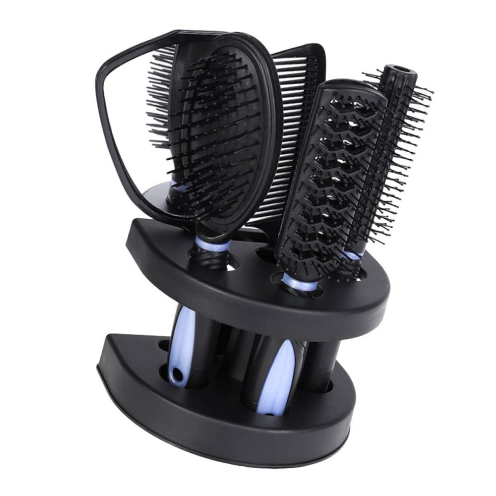 5-Piece Salon Comb and Mirror Set, Antistatic