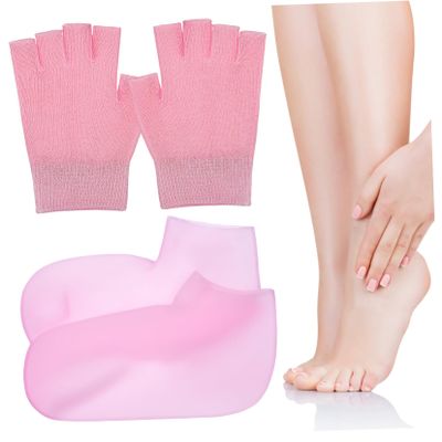 Gel Gloves, 1 Set, Acetate Fiber, Moisturizing for Home