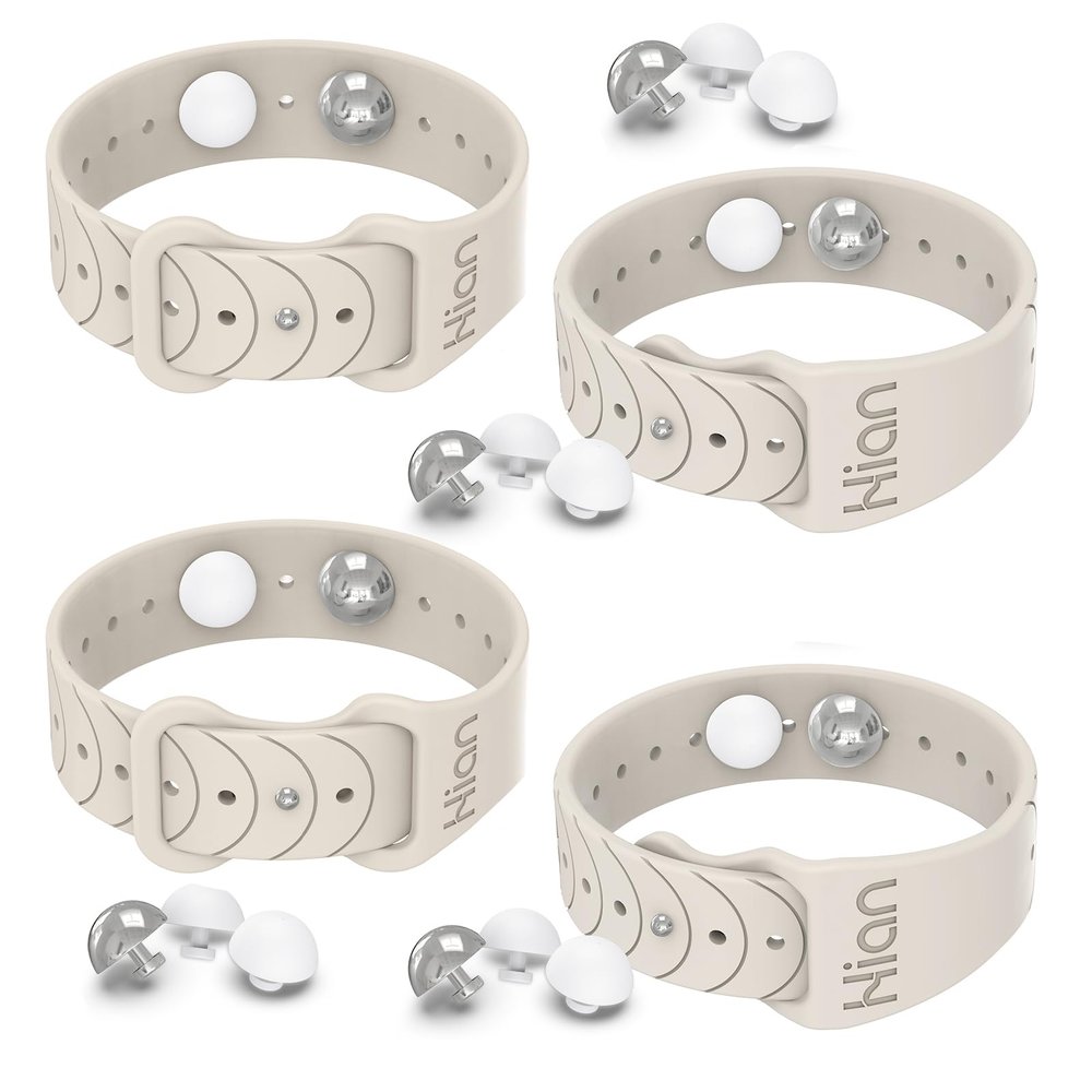 Hion 2 Pairs Motion Sickness Relief Wristbands, Travel Acupressure Bands, Starlight