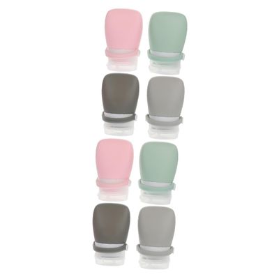 Beatifufu 8-Piece Silicone Travel Bottles for Shampoo, Conditioner and Lotion with Storage Bag