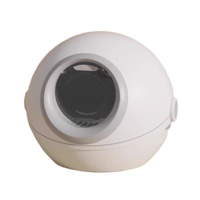 WQQYU6HKF Extra-Large Enclosed Cat Litter Box with Scoop, Gray