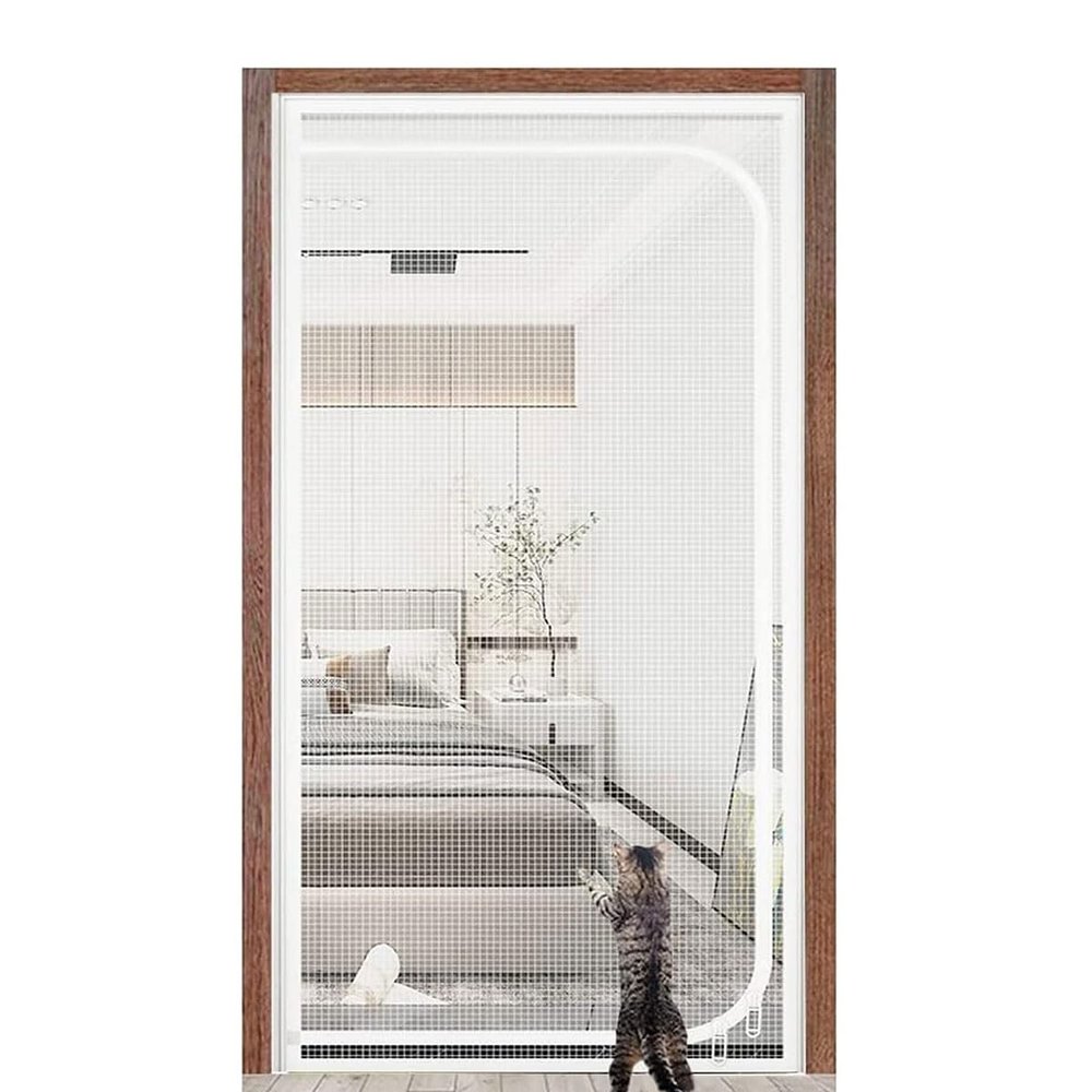 Cat-Resistant Screen Door for 100 x 220 cm Doors, Thickened Mesh, B