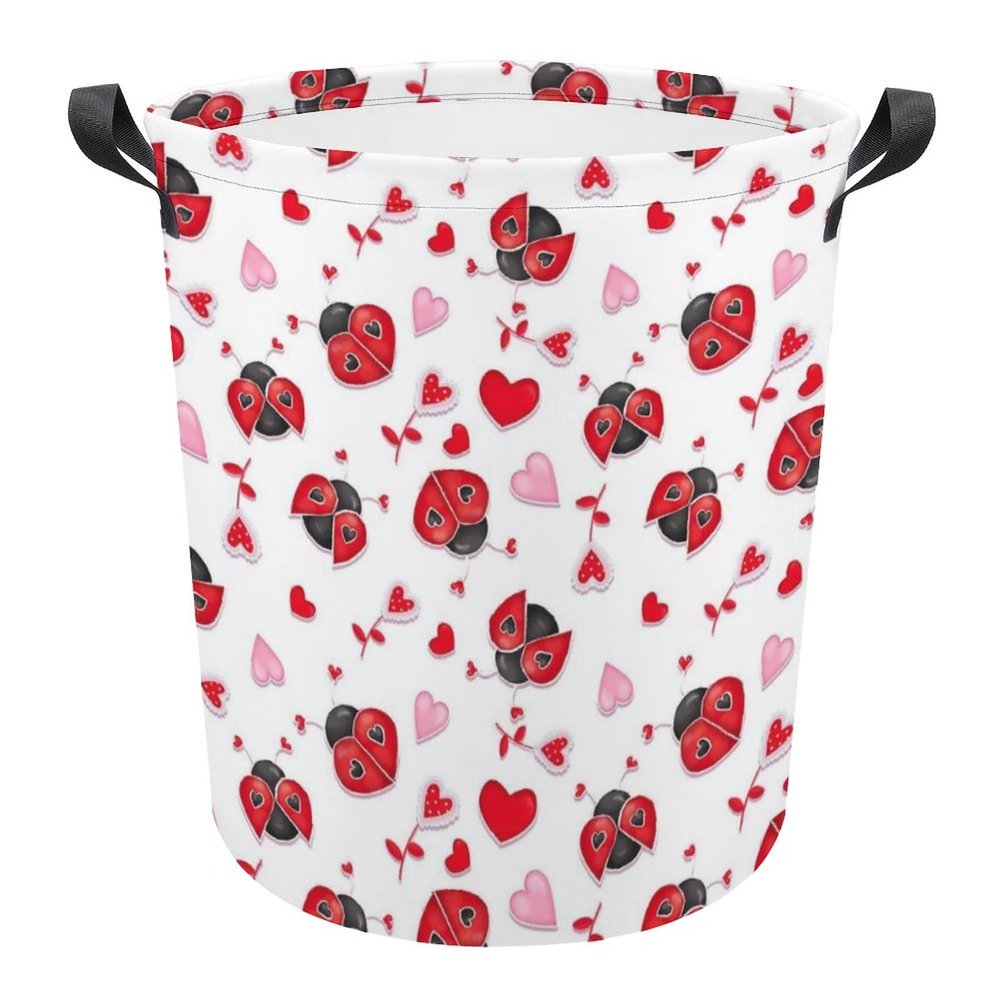 60L “Love Struck” Laundry Basket, Waterproof Collapsible Storage Bin