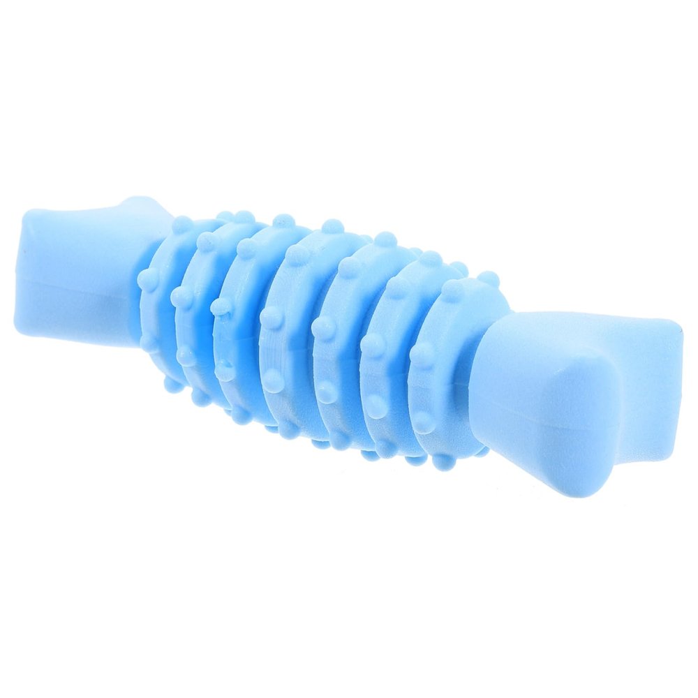 TOGEVAL Dog Toy for Aggressive Chewers, Interactive TPR Fishbone for Dental Care, Teething and Stress Relief