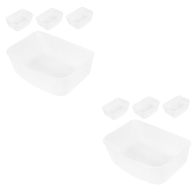 BESPORTBLE 8-Piece Hanging Pet Food and Water Bowls, Durable Plastic, for Cats, Rabbits and Puppies
