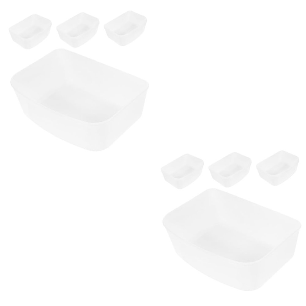 BESPORTBLE 8-Piece Hanging Pet Food and Water Bowls, Durable Plastic, for Cats, Rabbits and Puppies