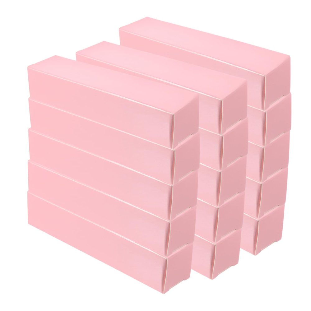 FOMIYES 15-Piece Pink Paper Lipstick Packaging Boxes with Secure Closure
