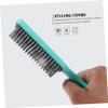 Mikinona 4-Piece Scalp Hair Comb and Brush Set, Wet and Dry Styling, Green Plastic Box Kit view 2