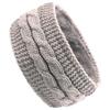 Wool Winter Headband, Wide Knitted Design, Stretchy view 1