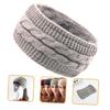 Wool Winter Headband, Wide Knitted Design, Stretchy view 2