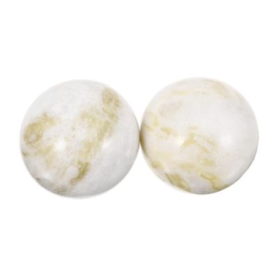 BESPORTBLE 2-Piece Jade Hand Exercise Balls, Smooth Massage Balls for Finger Exercises
