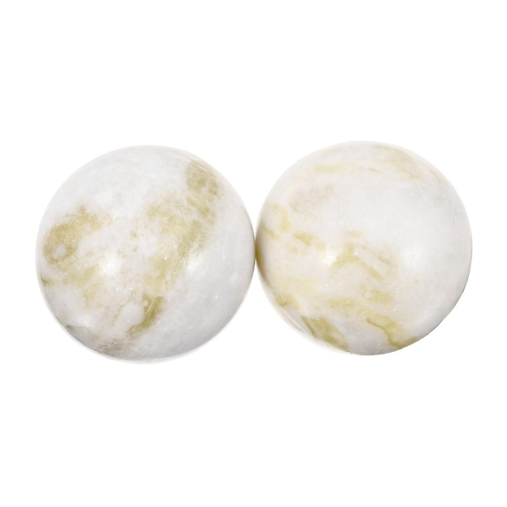 BESPORTBLE 2-Piece Jade Hand Exercise Balls, Smooth Massage Balls for Finger Exercises