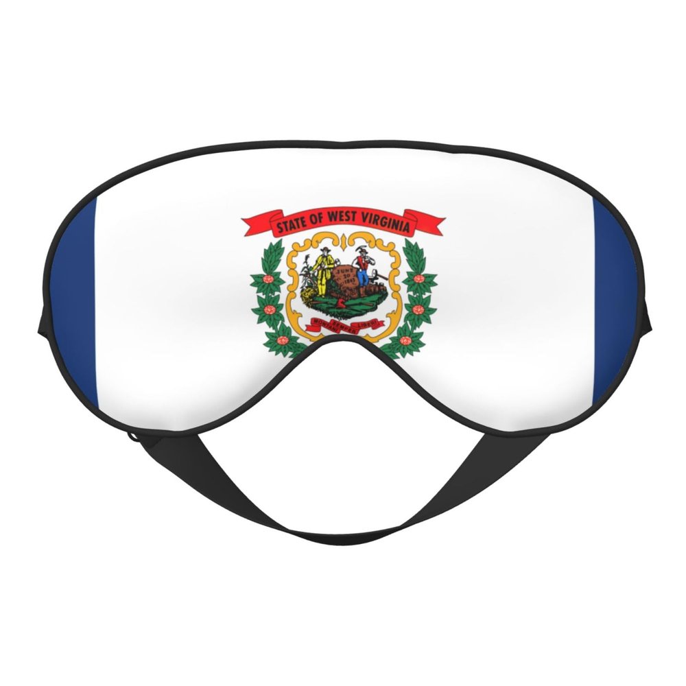 West Virginia State Flag Silk Sleep Mask