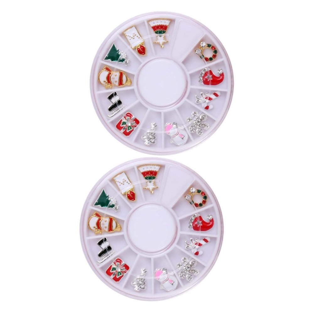 FRCOLOR Nail Art Stickers and Christmas Tree Nail Studs