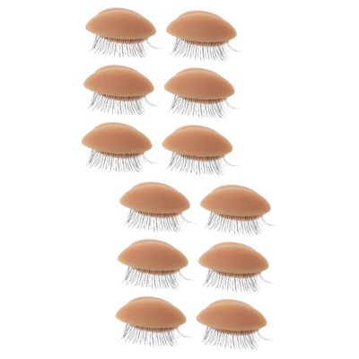 HONMEET 6 Pairs of Removable Silicone Practice Eyelids for Eyelash Extensions