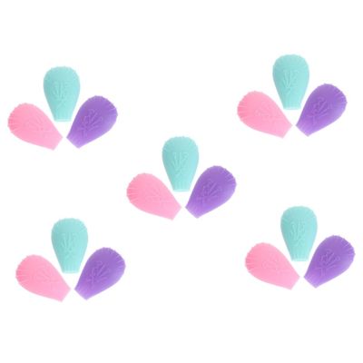 HONMEET 15-Piece Silicone Makeup Brush Protective Covers, Mint Green