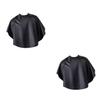 Gogogmee 2-Piece Waterproof Polyester Hairdressing Cape, Adjustable Haircut Cape for Salon and Home, Black view 1