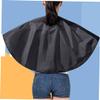 Gogogmee 2-Piece Waterproof Polyester Hairdressing Cape, Adjustable Haircut Cape for Salon and Home, Black view 3