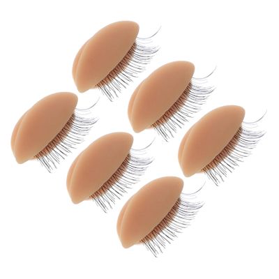 Silicone Artificial Eyelid Model, Khaki, 3 Pairs