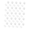 Shoelace End Caps, 50 Pieces, White ABS Plastic view 1