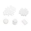 Shoelace End Caps, 50 Pieces, White ABS Plastic view 4