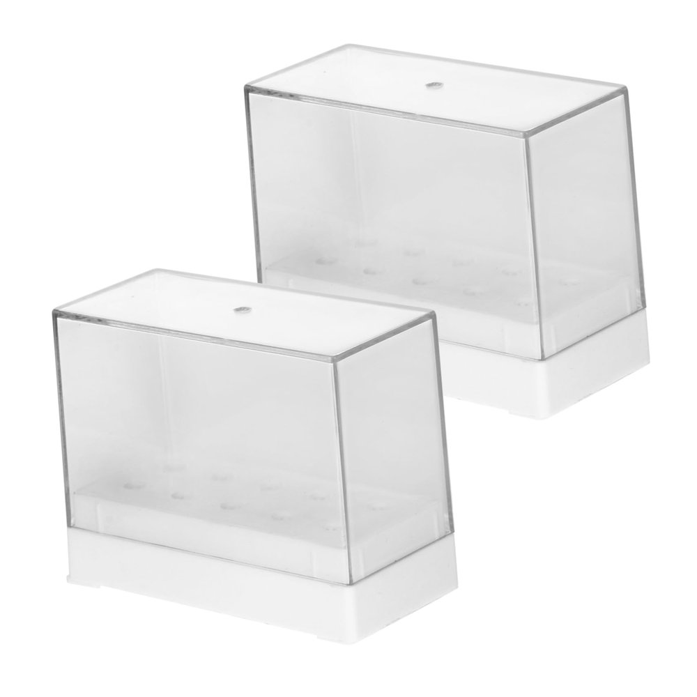 Nail Drill Bit Organizer, 10 Holes, 2 Pieces