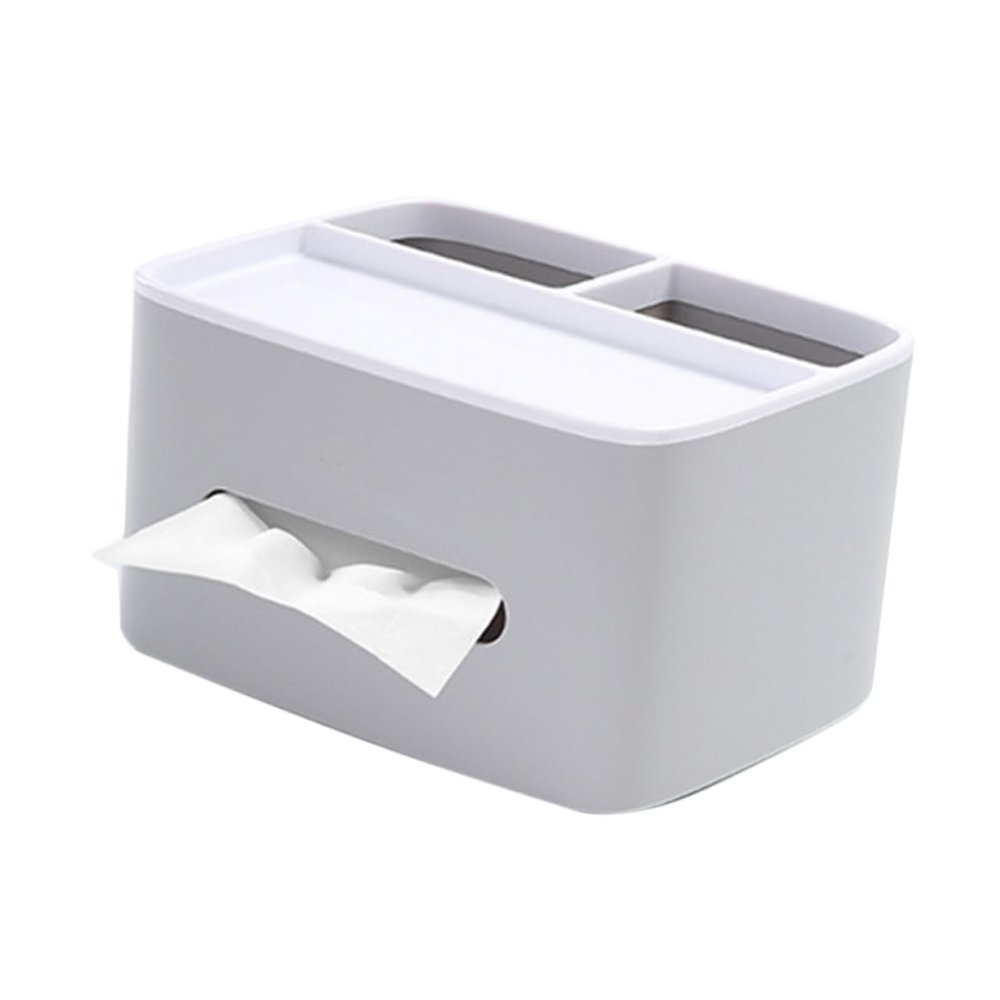 Beatifufu Double-Layer Tissue Box with Holder, 2 Compartments and Tray