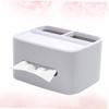 Beatifufu Double-Layer Tissue Box with Holder, 2 Compartments and Tray view 3